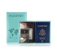 Fashion Hot Stamping World Map Sleeve PU Leather Holder Case Card Organizers for Global Explorers Cover