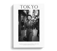 Fashion Icons Woman Tokyo Japan Canvas Print for Living Room Bedroom Home Office Décor, Wall Art Picture Ready to Hang, 30x20 Inch (76x50 cm)