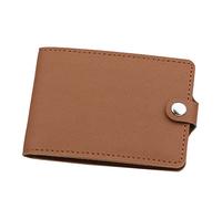 Fashion ID Short Wallet Solid Color Hasp Purse Card Slots Drivers License Cover Clutch Bag Women Leopard Wallet (Brown, A)