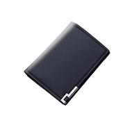 Fashion ID Short Wallet Solid Color Men Open Purse Multiple Card Slots Clutch Bag Youth Wallet (Black, One Size)