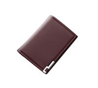 Fashion ID Short Wallet Solid Color Men Open Purse Multiple Card Slots Clutch Bag Youth Wallet (Coffee, One Size)
