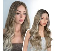 FASHION IDOL Easy-360 Lace Synthetic Body Wave Wig Forehead Section13*6 Lace Area Freely Distributed and Sewnfor Women and Girls Suitable for all Occasions and Everyday Use