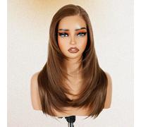 FASHION IDOL Wear to Go Lace Front Synthetic Wig with Baby Hair Pre Plucked Synthetic Wig Natural Looking Body Wave Wigs for Women Glueless Lace Front Wigs