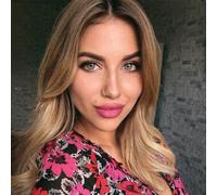 FASHION IDOL Wig for Women Synthetic Lace Front Door Curtain Bangs in the Split Lace Hair Stitching Layered Color Wig (28 Inches, TTHL 6/30X/150E)
