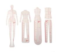Fashion Illustration Ruler Template for Sewing and Tailoring Tools with Accurate Proportions for Designers and Pattern Makers (B)