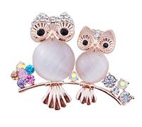Fashion Imitation Rhinestone Owl Brooch Clip Backpacks Jackets Pendant bo