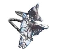 Fashion Inspiration Alloy Color Change Effect Open Band Butterfly Rings Everyday Wear Accessories Fantasy Gradient Butterfly