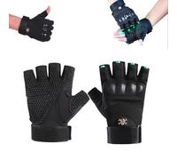 FASHION ITEM LED Flashlight Waterproof Gloves for Men, Women & Kids - Gloves with Lights on Fingertips for Fishing, Camping, DIY, Mechanics & More (Green, Black)