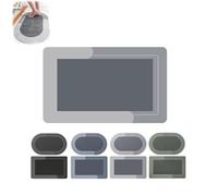 FASHION ITEM The Magic Mat Blank Version,Modernized Magic Mat Bathroom,Absorbent Non Slip Quick Dry Bath Mat Rug (Gray Rectangle)