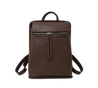Fashion Japan Style Genuine Leather Lady Girls Top-handle Backpack Authentic Real Cow Leather Women Female Brown Back Pack (Brown)