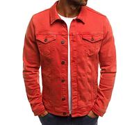 Fashion Jean Jacket for Men Classic Slim Fit Lapel Denim Jackets Casual Washed Button Down Trucker jean Coat