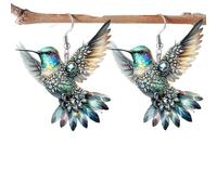 Fashion Jewellery Earrings Beads For Women Novelty Colourful Elegant Long Parrot Hummingbird Dangle Drop Animal Earrings Jewelry Earrings Veret 925 Stud Earrings, one size, Acrylic, No Gemstone