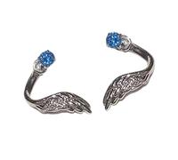 Fashion jewelry for the party back around the ear studs with sparkling crystal accents for sensitive skin, フリーサイズ