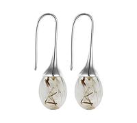 Fashion Jewelry for Women Water Drop Dandelion Earrings Personality Simple Female Temperament Ear Hook Earrings Ladies Stacking Earrings (Silver, One Size)