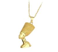 Fashion Jewelry Necklace Egyptian Queen Nefertiti Pendant Gold Silver Color-gold