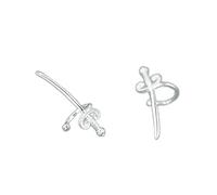 Fashion Jewelry Sterling Silver Knight Sword Clip Earrings For Women Without Piercing Ear Cuff Men Jewelry High-end earrings (Gold Silver)