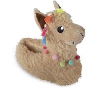 Fashion Junction Ladies Womens Novelty Plush House Slippers - Warm Cosy Indoor - Llama - Grey Sloth - Black Unicorn (Llama, UK Footwear Size System, Adult, Women, Alpha, Medium, Small)