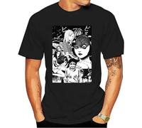 Fashion Junji Ito Compilation Short-Sleeve T-Shirt Male Short Sleeve Sleeve T Shirt Homme Custom Shirt Printin Black(X-Large)