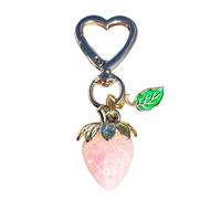 Fashion keychain features the charm of strawberries with naturally durable weather-resistant resin, フリーサイズ