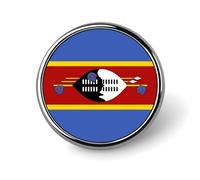 Fashion Kingdom Of Eswatini Flag Brooches And Pins Vintage Ethnic Buttons Pins Novelty Creative Patriotic Jewelry Badge Gifts For Father'S Day Business Wedding And Anniversary