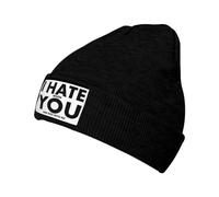 Fashion Knitted Beanies Cap I Hate When You are Not with Me Beanie Hat Windproof Running Caps for Running Travel Women
