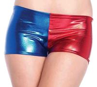 Fashion Knot Ladies Harley Quinn Suicide Squad Bomber Jacket Costume Shiny Metallic Fancy Dress Look Pants Leggings Top Size 8-24