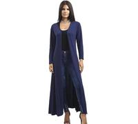 Fashion Knot Womens Plus Open Flared Floaty Flowy Maxi Cardigan Trench Jacket Coat Size 8-24