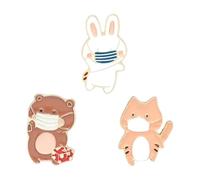 Fashion Koala Sloth Cat & Ocean Lapel Brooch Pin, Normal, Non-precious metal