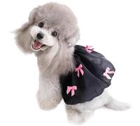 Fashion Lace Dog Dress Princess Suspender Costume Puppy Tutu Pink Bows Lolita Clothes Pet Girl Cute Coat Outfits Pomeranians Chihuahuas Yorkies (Black, X-Large)