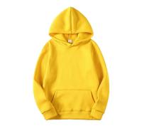 Fashion Ladies Hoodies Soft Stretchable Hoodie Top Womens With Zip Pullover Long Sleeve Sweatshirt Fall Winter Pattern Print Autumn Thermal Fleece Tops Uni-Sex Plain Loose Yellow