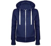 Fashion Ladies Plain Zip Up Hoodie Slim Fit Casual Lightweight Drawstring Zipper Hooded Sweatshirts for Women UK Plus Size Outdoor Running Windbreaker Softshell Jacket with Pockets Outerwear