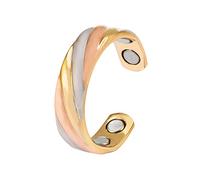 Fashion Ladies Ring 3 Color Gold Silver Rose Gold Copper Magnetic Ring Adjustable Size Female Magnet Jewelry Finger Wear