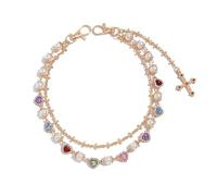 Fashion Layered Pants Wallet Chains - Exquisite Gold Silver Rhinestone Flower Pearl Jean Pocket Chain for Women Men Cute Bag Purse Charms Jewelry, Layered Wallet Pants Chains, Metal Faux Pearl