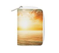 Fashion Leather Boat on The Ocean Printed Card Holder, Large Capacity Card Holder Small and Convenient Easily Put Into Pockets, Carry-on Bags, Backpacks, Etc. Meet Your Convenient Storage Needs