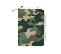 Fashion Leather Camouflage Green Printed Card Holder, Large Capacity Card Holder Small And Convenient Easily Put Into Pockets, Carry-on Bags, Backpacks, Etc. Meet Your Convenient Storage Needs
