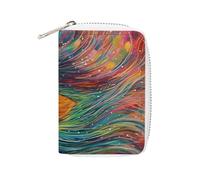 Fashion Leather Colored Peacock Printed Card Holder, Large Capacity Card Holder Small And Convenient Easily Put Into Pockets, Carry-on Bags, Backpacks, Etc. Meet Your Convenient Storage Needs