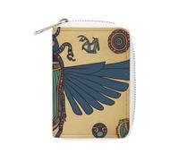 Fashion Leather Egyptian Scarab Printed Card Holder, Large Capacity Card Holder Small And Convenient Easily Put Into Pockets, Carry-on Bags, Backpacks, Etc. Meet Your Convenient Storage Needs