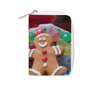 Fashion Leather Gingerbread Man Candy Printed Card Holder, Large Capacity Card Holder Small And Convenient Easily Put Into Pockets, Carry-on Bags, Backpacks, Etc. Meet Your Convenient Storage Needs