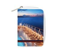 Fashion Leather Pool Party Cruise Ship Printed Card Holder, Large Capacity Card Holder Small And Convenient Easily Put Into Pockets, Carry-on Bags, Backpacks, Etc. Meet Your Convenient Storage Needs