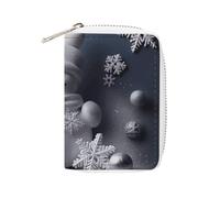 Fashion Leather Snowman Stars And Snowflakes Printed Card Holder, Large Capacity Card Holder Small And Convenient Easily Put Into Pockets, Carry-on Bags, Backpacks, Etc. Meet Your Convenient Storage N