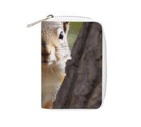 Fashion Leather Squirrel in The Tree Printed Card Holder, Large Capacity Card Holder Small And Convenient Easily Put Into Pockets, Carry-on Bags, Backpacks, Etc. Meet Your Convenient Storage Needs