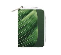 Fashion Leather Summer Tropical Leaf Printed Card Holder, Large Capacity Card Holder Small And Convenient Easily Put Into Pockets, Carry-on Bags, Backpacks, Etc. Meet Your Convenient Storage Needs