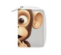 Fashion Leather The Silent Monkey Printed Card Holder, Large Capacity Card Holder Small And Convenient Easily Put Into Pockets, Carry-on Bags, Backpacks, Etc. Meet Your Convenient Storage Needs