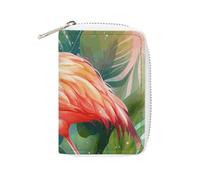 Fashion Leather Tropical Flamingo1 Printed Card Holder, Large Capacity Card Holder Small And Convenient Easily Put Into Pockets, Carry-on Bags, Backpacks, Etc. Meet Your Convenient Storage Needs