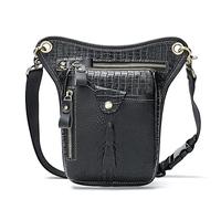 Fashion Leather Waist Pack Drop Leg Bag for Men Women Belt Bumbag Multi-Purpose Motorcycle Bike Outdoor Sports Tactical Cycling Riding Hiking Thigh Bag, 7-Black, M, Vintage and Leisure