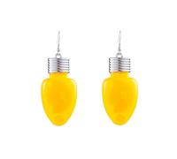 Fashion LED Light Bulb Dangle Drop Earrings Color Bulbs Light Up Dangling Charm Glow in The Dark Huggie Hook Hoop Earring Stud Cute Jewelry Christmas Festival Gifts for Women BFF Hypoallergenic