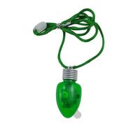 Fashion LED Light Bulb Pendant Necklace for Women Teen Girls Red Green Bulbs Lights Up Glow in The Dark Flashing Necklace Cute Christmas Festive Party Jewelry Gifts Xmas Decoration Supplies (Green)
