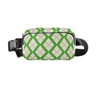 Fashion Lemon Green Checkered Plaid Buffalo Gold Fashion Zipper Fanny Pack Sling Bag for Women Men Multipurpose with Adjustable Strap for Travel Running Hiking cintura para mujer, fashion lemon green,