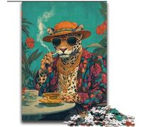 Fashion Leopard 2000 Pieces Jigsaw Puzzle For Adults Teens, Interesting Stress Reduction Parent-child Interaction (70x100cm)
