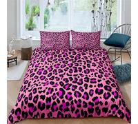 Fashion Leopard Bedding Set Double Bed Duvet Cover Set 3D Bedding Digital Printing Comforter Set And Pillow Covers Home Breathable Textiles (1 Quilt Cover,2 Pillowcases) 135X200 Cm - Do N-70010951267